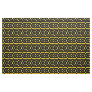 Tecido de Padrão Geométrico Preto Amarelo Modern