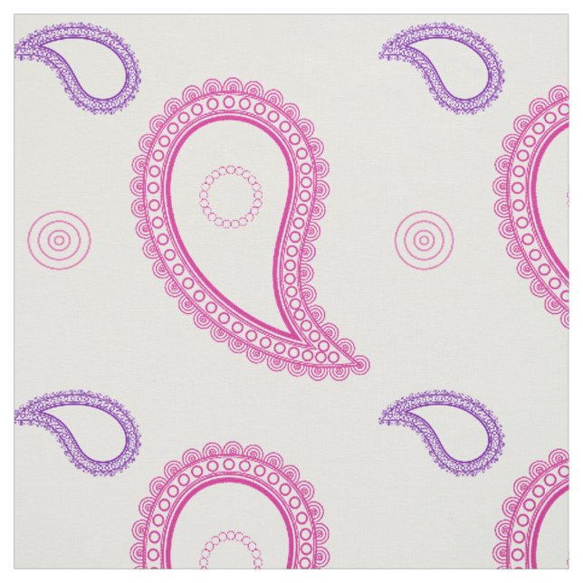 Tecido De Paisley Rosa E Roxo (Modelo)