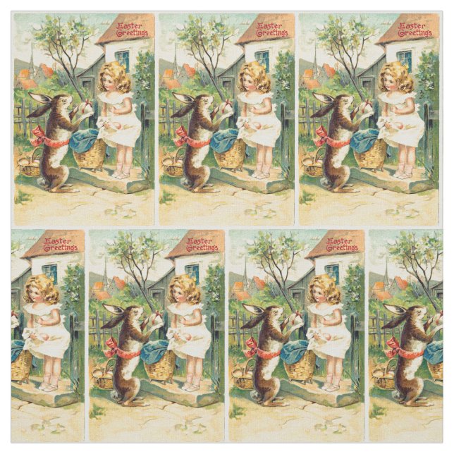 Tecido de Páscoa de Natal e Bunny Vintage (Modelo)