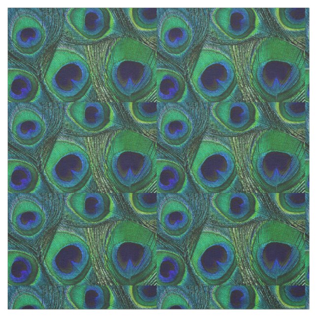 Tecido de pena de Peacock - Marinho azul verde-azu (Modelo)