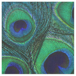 Tecido de pena de Peacock - Marinho azul verde-azu