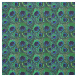 Tecido de pena de Peacock - Marinho azul verde-azu