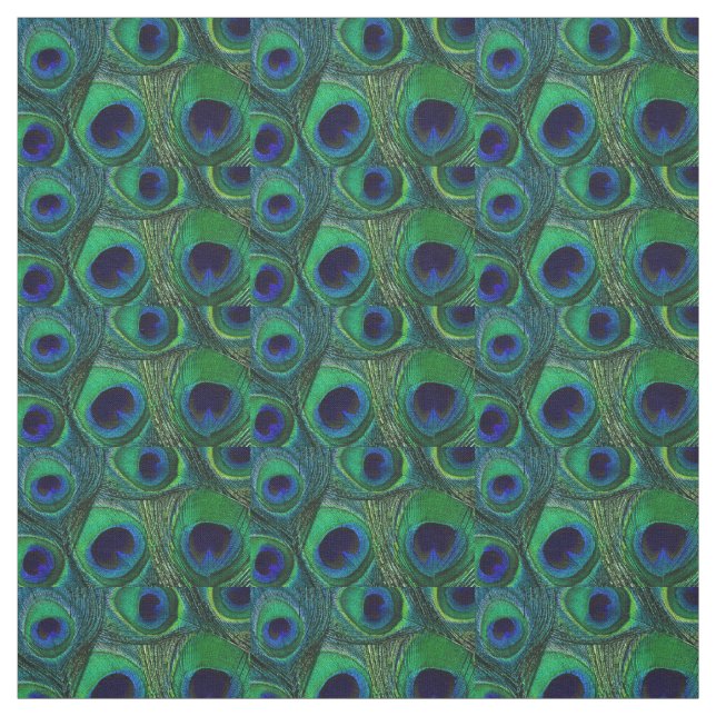 Tecido de pena de Peacock - Marinho azul verde-azu (Modelo)