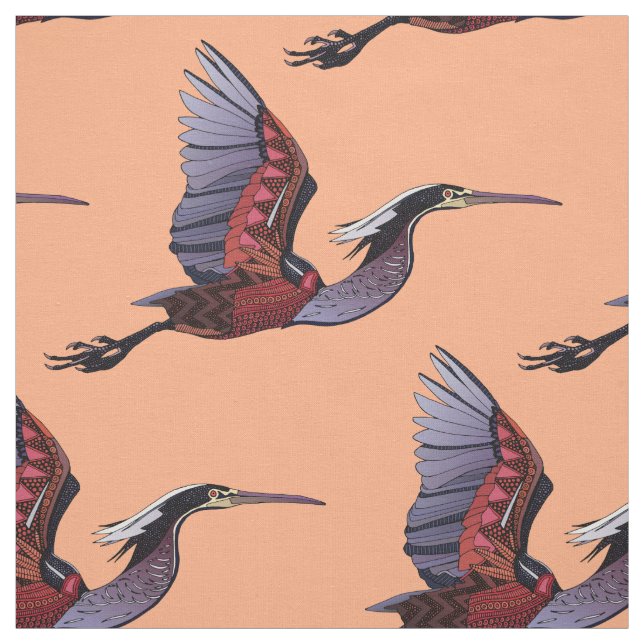 Tecido de pêssego Agami heron (Modelo)