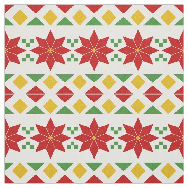 Tecido de Poinsettias de Natal (Modelo)