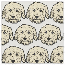 tecido de porta com cães Apricot Doodle