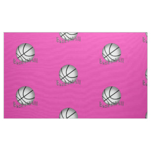 Tecido de prata e cor-de-rosa do basquetebol pela