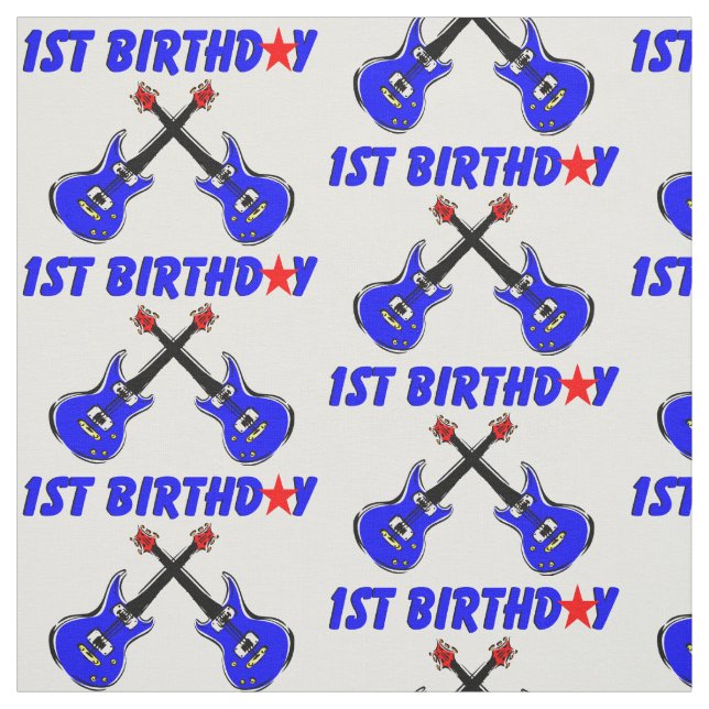 TECIDO DE PRIMEIRO ANIVERSARIO DE GUITAR ELÉTRICO (Modelo)