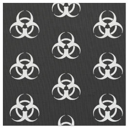 Tecido de Símbolo de Biorisco Preto e Branco