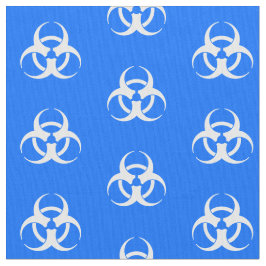 Tecido de Símbolo de Risco Biológico Azul e Branco