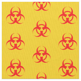 Tecido de Símbolos de Risco Biocológico Vermelho e