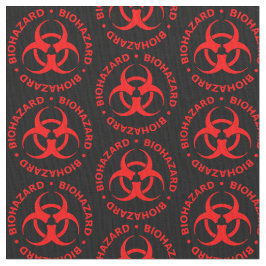 Tecido de Símbolos de Risco Biológico Vermelho e P