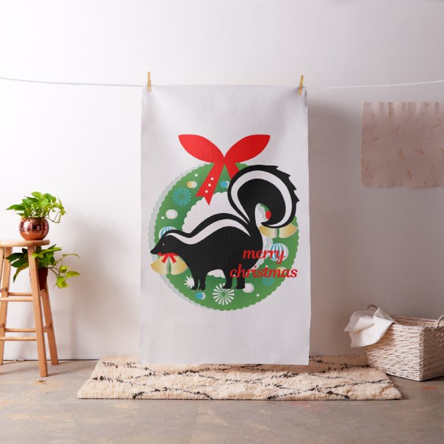 tecido de skunk de natal alegre (In Situ)