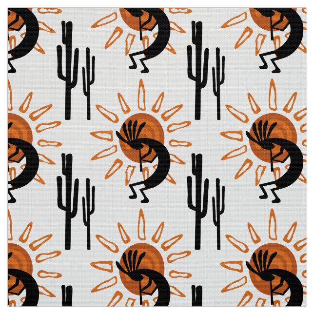 Tecido de Southwest Desert Kokopelli Sun (Modelo)