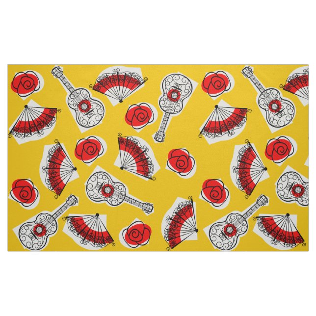 Tecido de Souvenirs de Espanha (Fat Quarter)