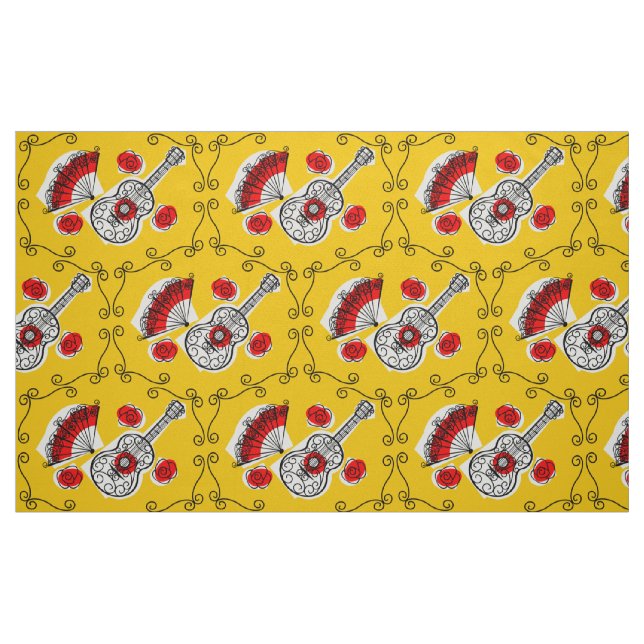 Tecido de Souvenirs de Espanha (Fat Quarter)