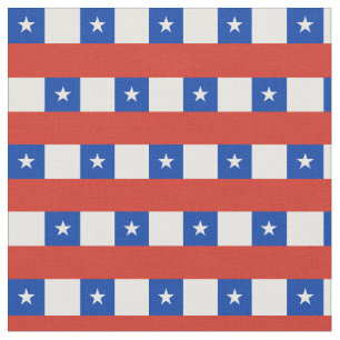 Tecido de tendências da bandeira chilena e do Chi