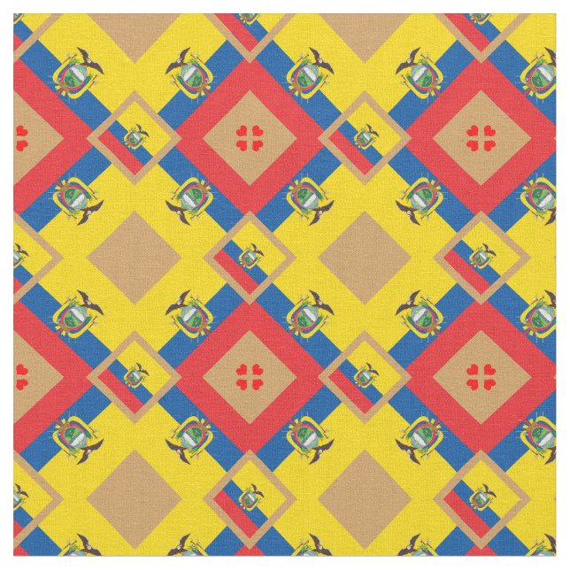 Tecido de tendências do Equador Flag & Ecuador (Detalhe)