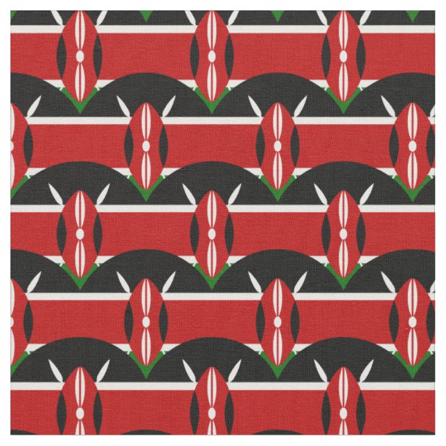 Tecido de tendências do Quênia Flag & Kenya /fashi (Detalhe)
