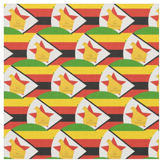 Tecido de tendências do Zimbábue Flag & Zimbábue / (Detalhe)