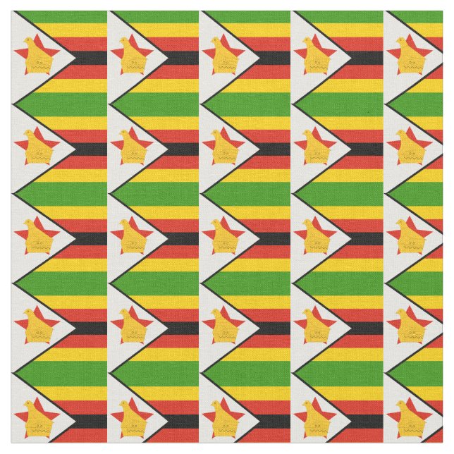 Tecido de tendências do Zimbábue Flag & Zimbábue / (Detalhe)