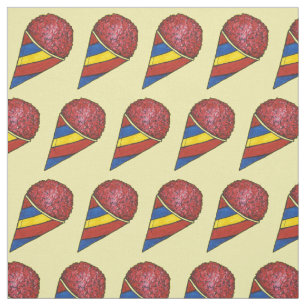 Tecido de Verão de Neve Neve Vermelha Amarela