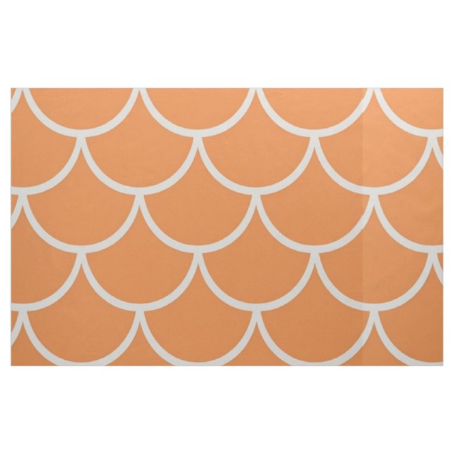 Tecido de vieira laranja tecido de escama de peixe (Fat Quarter)