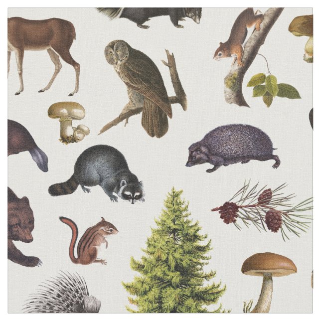 Tecido de Vintage Woodland (Detalhe)