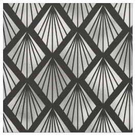 Tecido Deco de Arte do Ventilador Negro Elegante