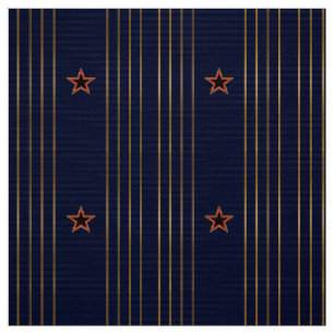 Tecido Deco de Arte Patriótica - Estrela Vermelha Dourada