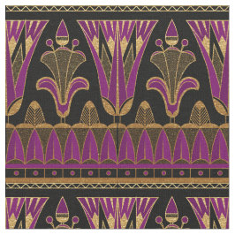 Tecido Deco de Arte Roxo Dourada e Negra