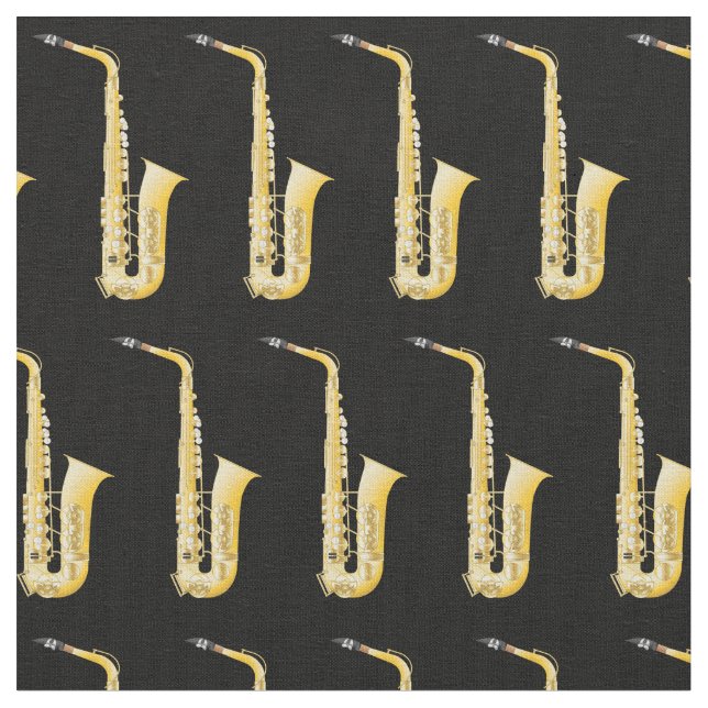 Tecido Decor de Sala Musical Saxofone (Detalhe)