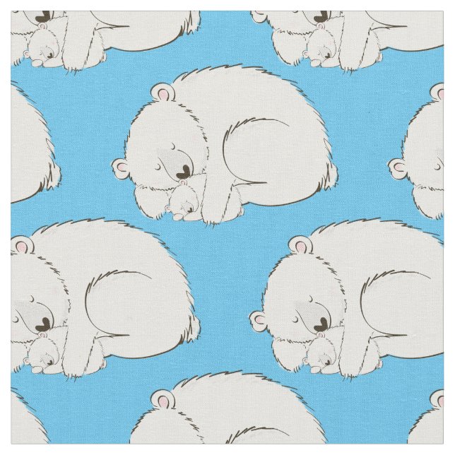 Tecido Decoração de Berçário de Bebê Urso Polar Fofo (Detalhe)