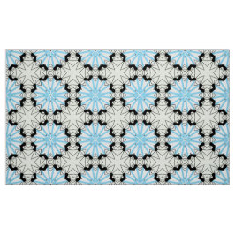 Tecido Decorative blue and black geometric pattern 