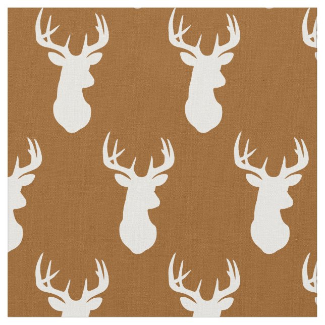 Tecido Deer Head Silhouettes Country Cabine (Detalhe)