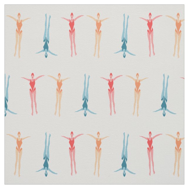 Tecido Deixe-nos nadar (Modelo)