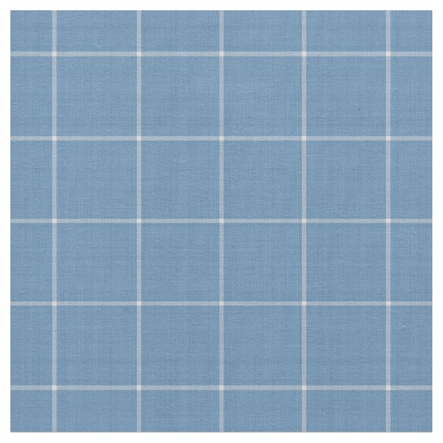 Tecido Denim Blue Large Gingham Checkered pattern (Detalhe)