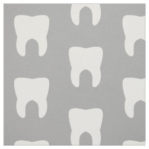 Tecido Dentes brancos em um fundo cinzento