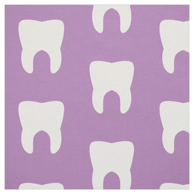 Tecido Dentes brancos em um fundo roxo (Modelo)
