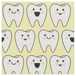 Tecido Dentes De Fada Dentista Dental Amarelo