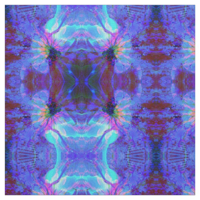 Tecido Desenho Abstrato Azul e Roxo (Modelo)