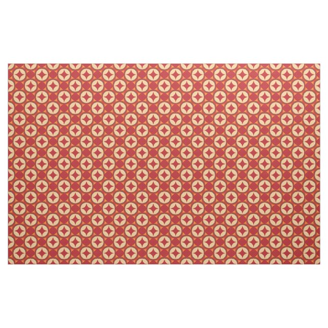 Tecido Desenho Abstrato Geométrico Vermelho (Fat Quarter)