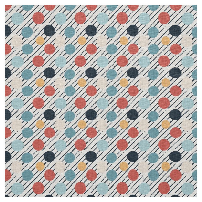 Tecido Desenho de Bolinhas de Stripes Diagonais (Modelo)