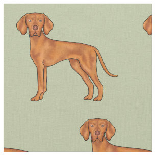 Tecido Desenho de cachorro apontador fofo Vizsla Húngaro