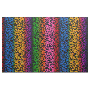 Tecido Desenho de Estampa de Animal Leopardo Colorido