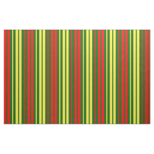 Tecido Desenho de Listras Verticais Amarelo Verde Vermelh