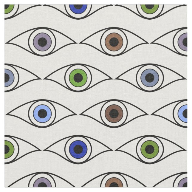 Tecido Desenho de Padrão de Olhos Coloridos (Detalhe)