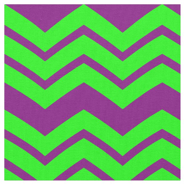Tecido Desenho de zigue-zague Chevron Verde Roxo (Detalhe)