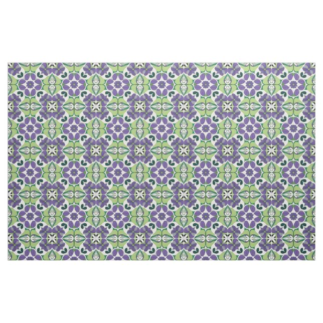 Tecido Desenho Floral Abstrato Colorido (Fat Quarter)
