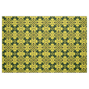 Tecido Desenho Floral Geométrico Vibrante